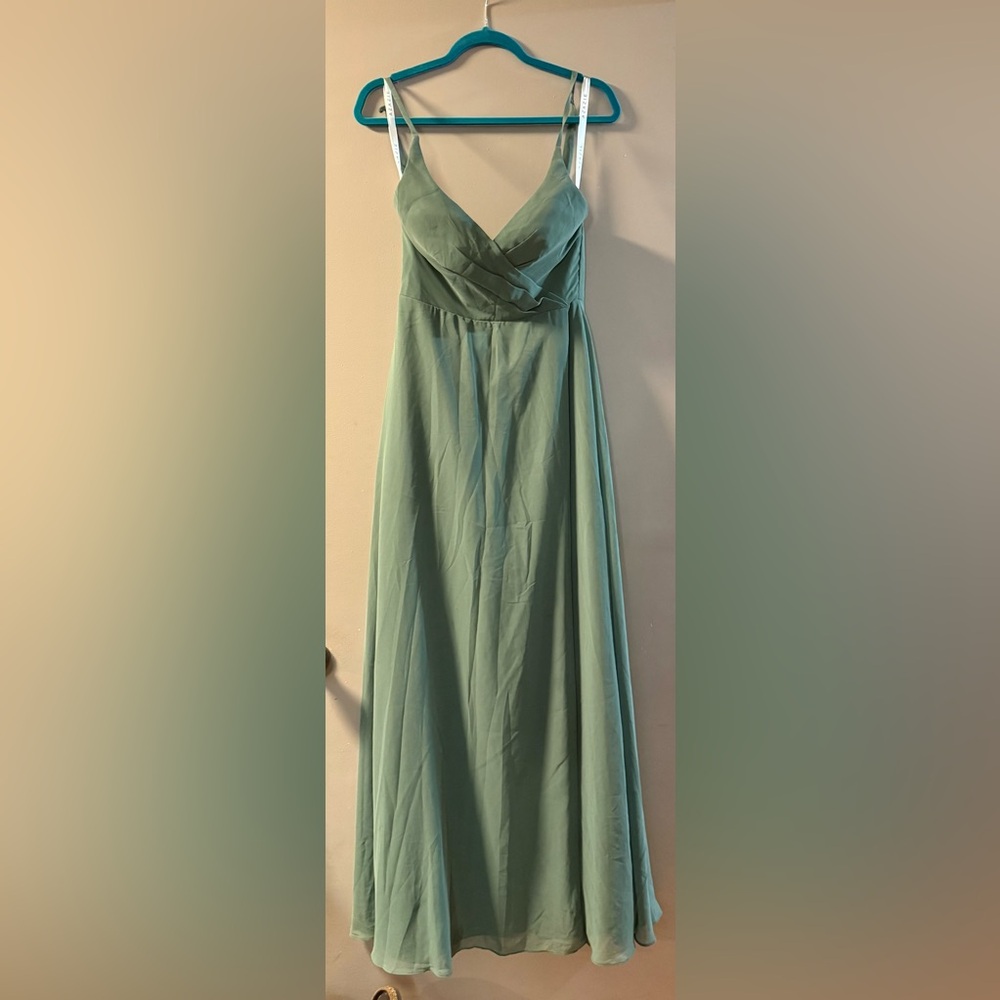 Azazie Seafoam A-Line Skirt